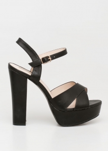 Adalia High Heel Sandal, Μαύρο