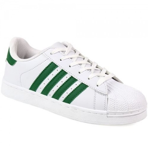 Ανδρικά Sneakers Με Ρίγες Λευκό/πράσινο
