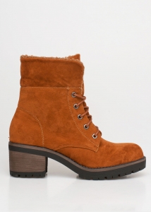Dara Ankle Wool Boot, Καμηλό - 41104/3