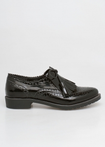 Herma Fringe Oxford Shoe, Μαύρο