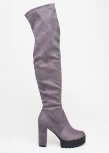 Lydia Over The Knee Boot, Γκρι - 69166/2