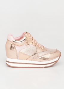 Penny Metallic Sneaker, Rose Gold - 39302/6